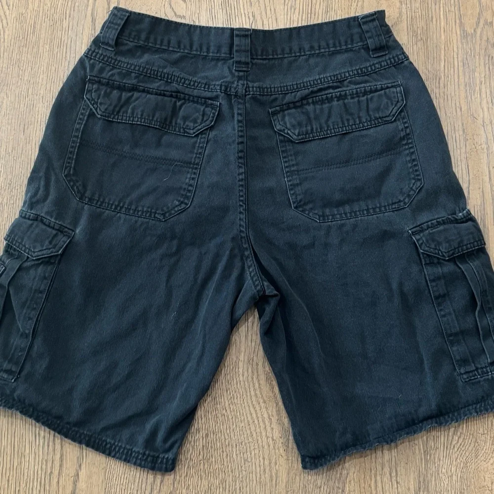 Wrangler Originals Cargo Shorts Mens 30 Black Utility Pocket Workwear Casual